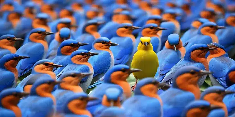 Yellow Bird Standing Out - Creating High-Quality Content That Converts A Guide to Effective Content Marketing - Smart Cow Marketing Digital Marketing Croydon